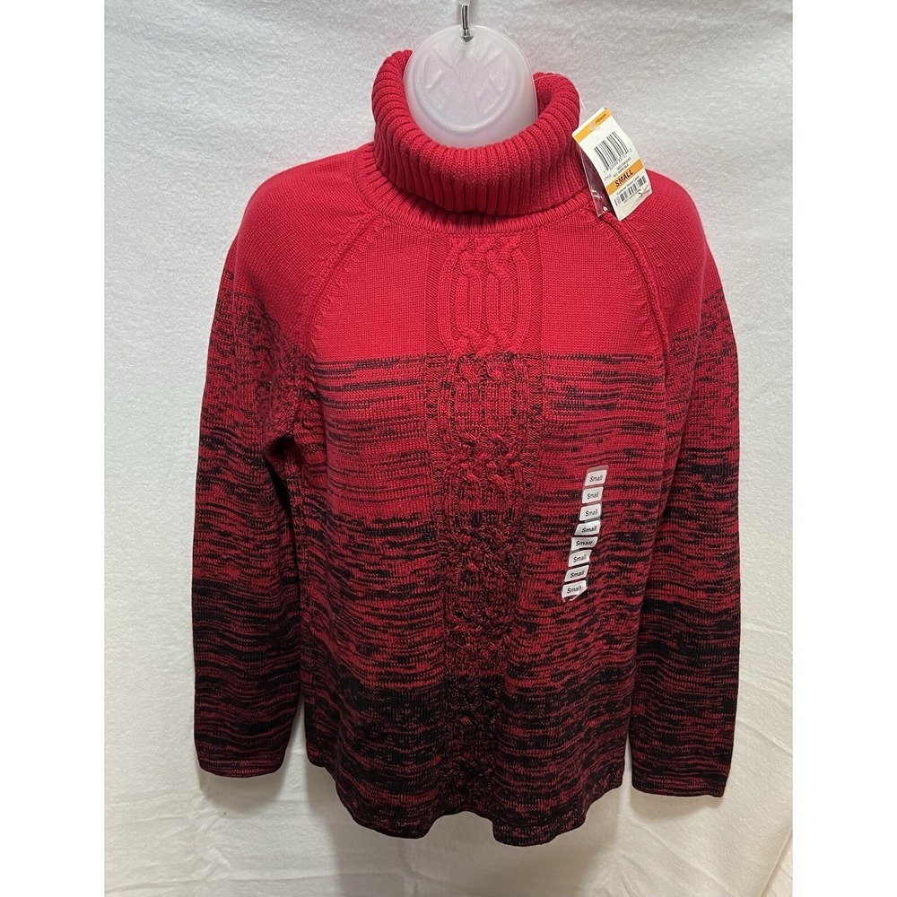 KAREN SCOTT Women's Red Turtleneck Sweater‎ Sz S New With Tag